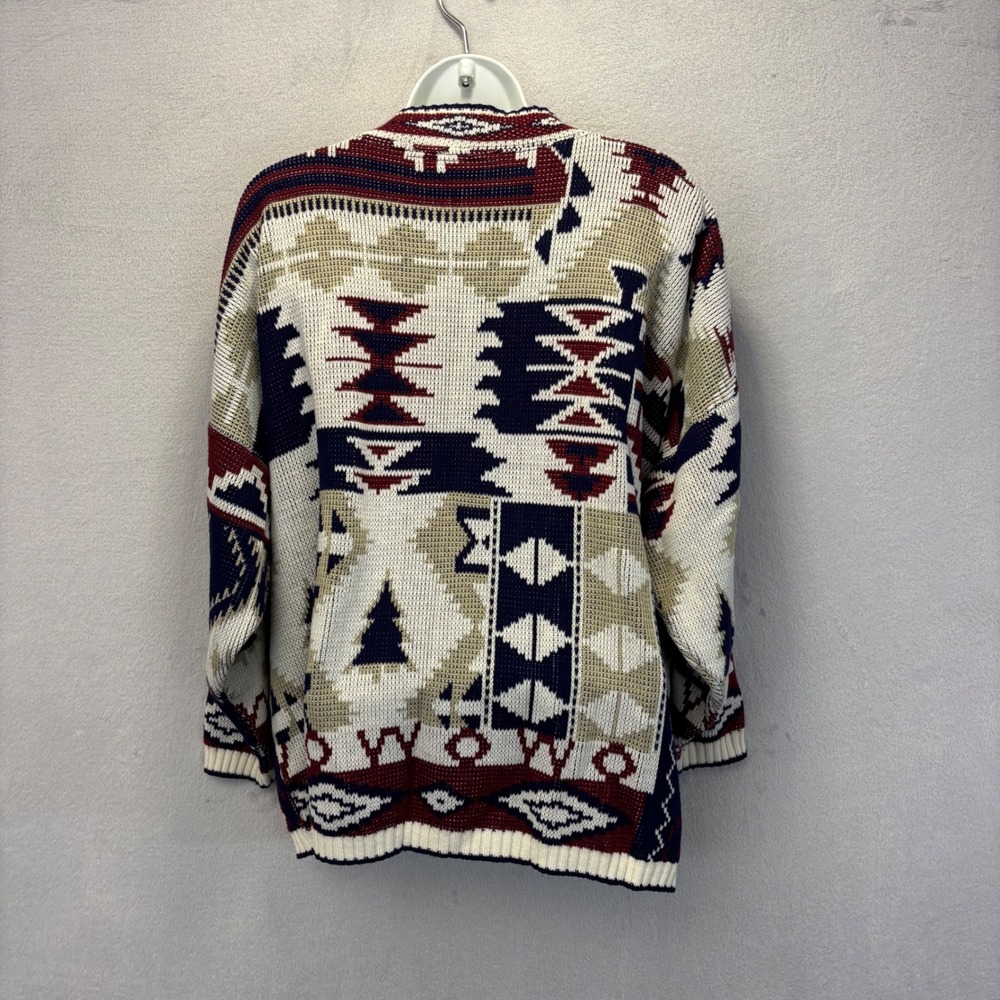Vintage 90s Jessica Roberts Oversized Southwestern Sweater Women Large Geometric - Picture 2 of 12